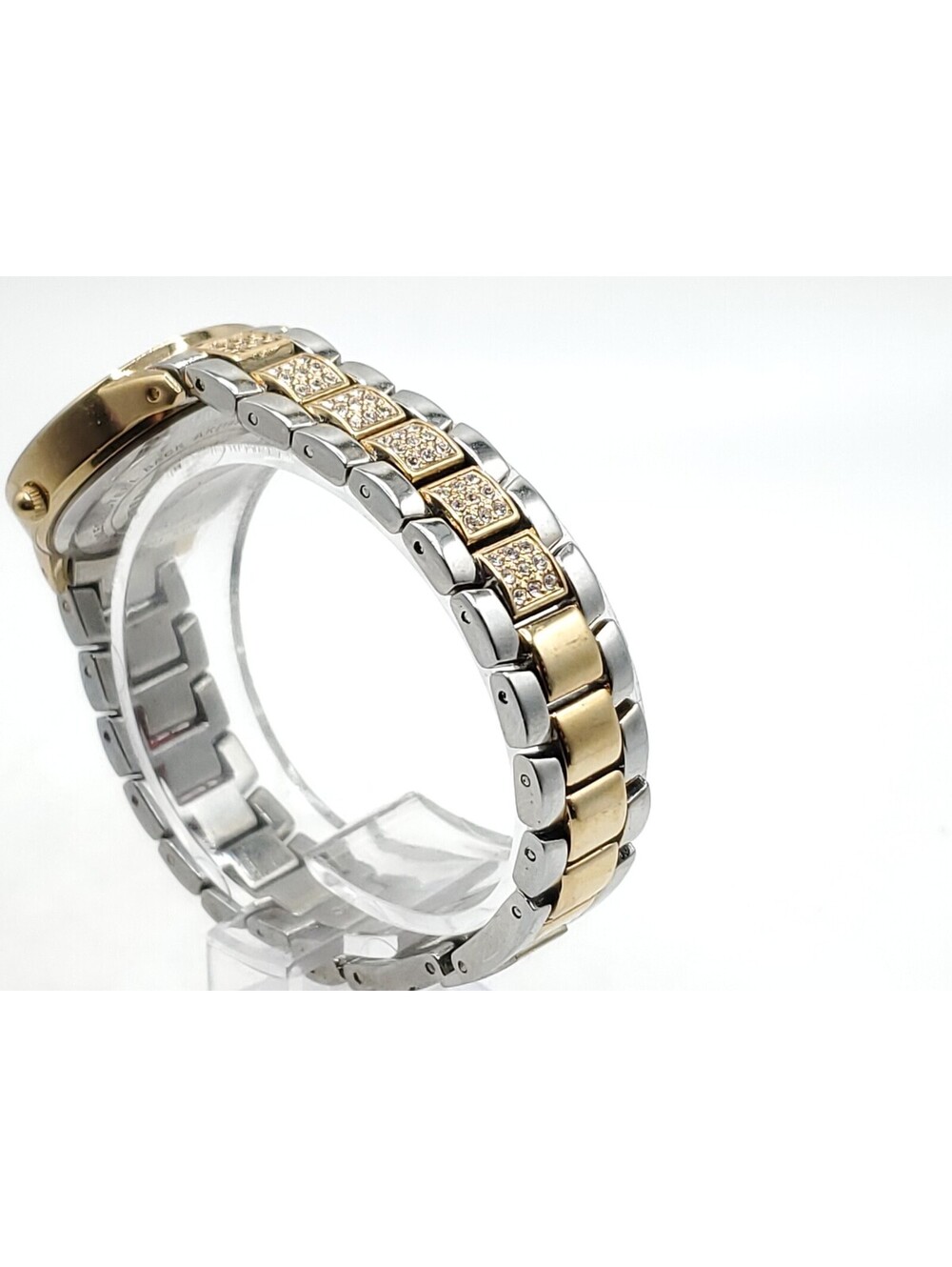 Anne Klein Rhinestone Watch Womens New Battery Two-Tone 25mm - Picture 4 of 11